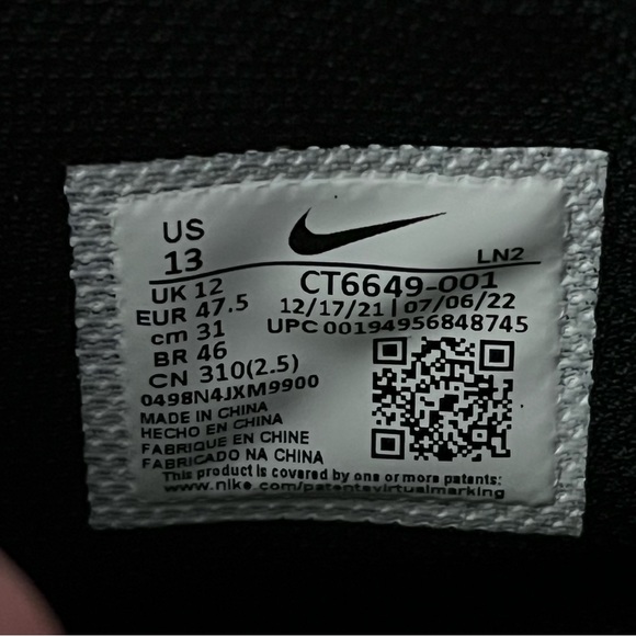 Nike Alpha Menace Pro 3 Football Cleats Men’s Size 13 CT6649-001 - Picture 10 of 10